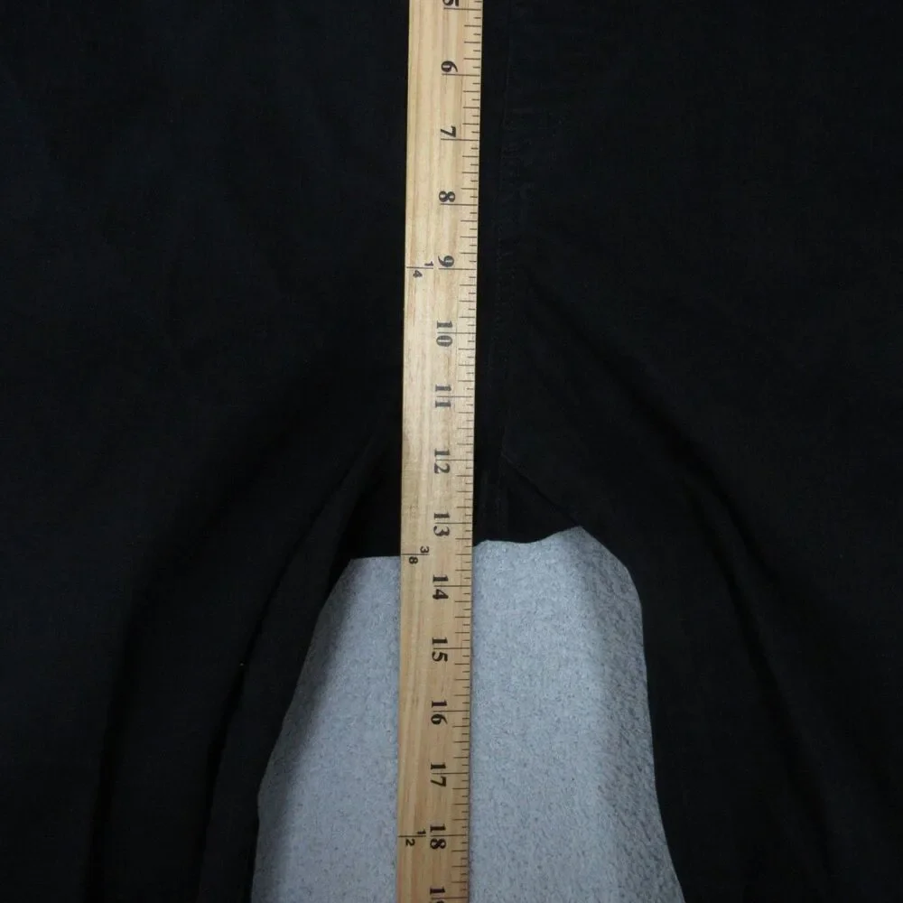 Soft Surroundings Pull On Pants Womens Petite L Black Stretch Slim Ankle 36x24.5